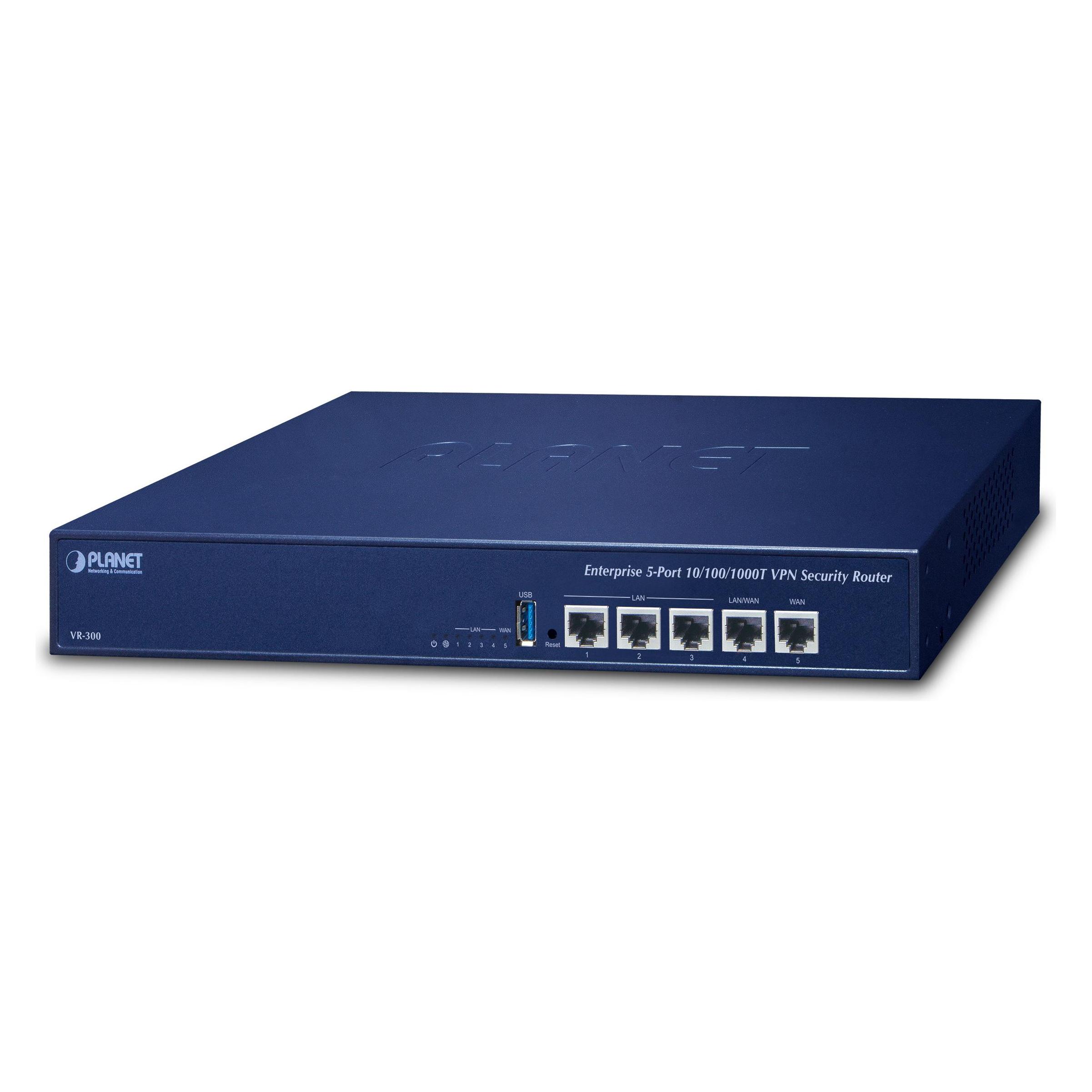 Planet Enterprise 5-Port Kabelrouter Gigabit Ethernet Blau (VR-300)