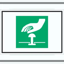 HB-Druck Not-Halt-Knopf Symbol Aufkleber A3 (297x420mm)
