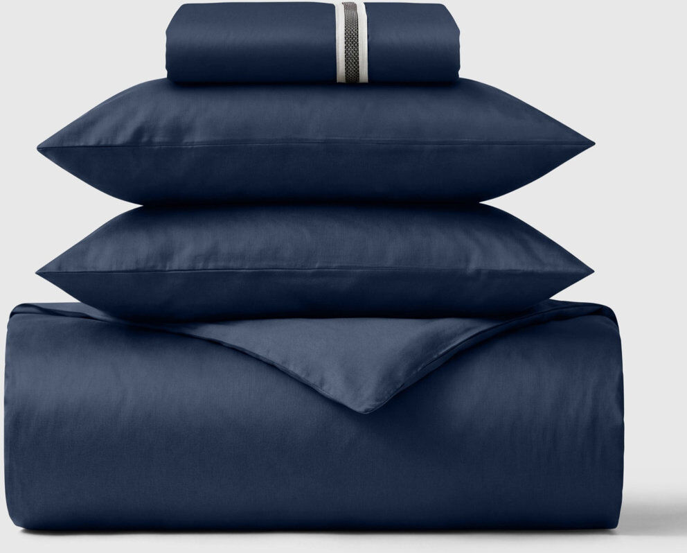 Bedable 100% Cotton Sateen 460 Thread Count 4-Piece Bedding Set Navy King