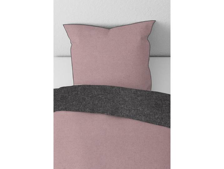 Melange-Flanell Kissenbezug Zordo Violett/Brombeere 80 x 80cm Flanell