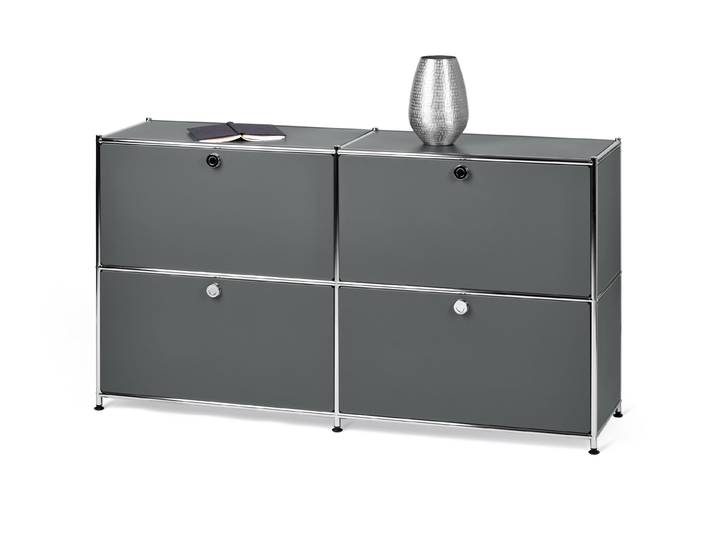 Tchibo - Sideboard »Cn3« mit vier Klappen - 152x40x82,5cm - chrom -