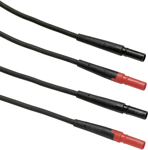 Fluke TL27 Sicherheits-Messleitungs-Set Stecker 4mm Stecker 4mm 1.50m Rot, Schwarz 1St.
