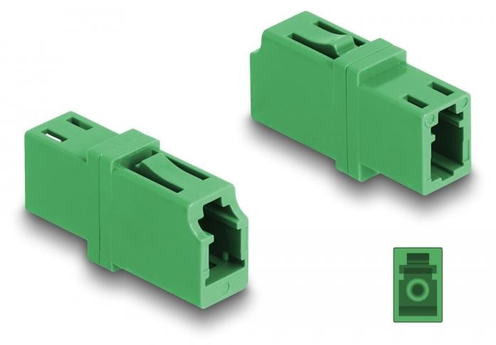Delock 87984 LWL Kupplung LC Simplex naar LC Simplex APC Groen