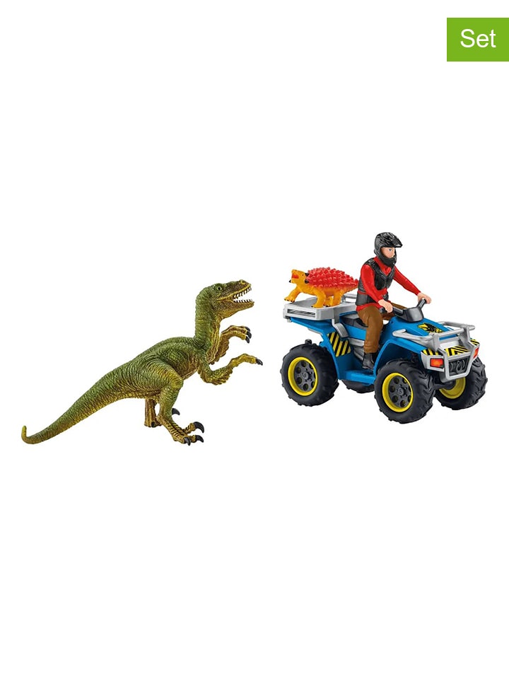 Schleich 18tlg. Spielset "Flucht auf Quad vor Velociraptor - 41466" - ab 5 Jahren - onesize