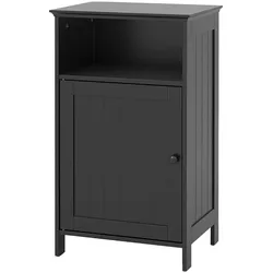 COSTWAY Badezimmerschrank, Badezimmerschrank mit Tür und verstellbarem Regal, freistehender Badezimmerschrank
