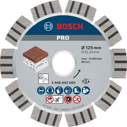 Bosch PRO Diamanttrennscheibe Best for Abrasive, 115/125 - 2608602680