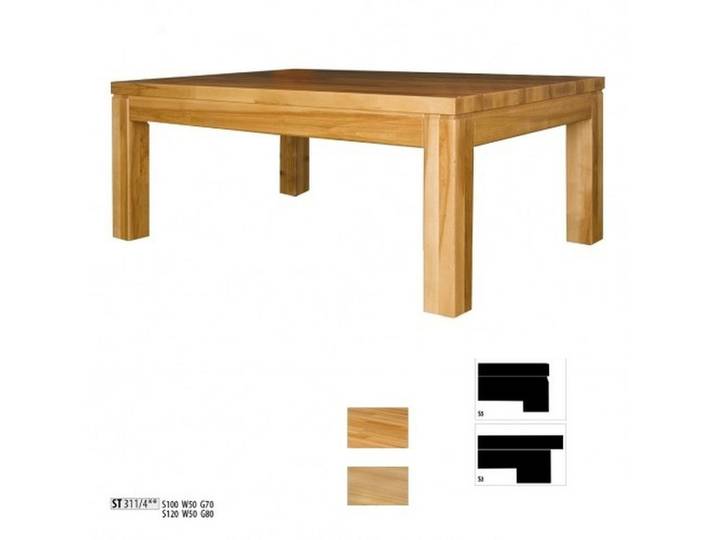 JVmoebel Couchtisch Echtholz Beistelltisch mit naturbelassener Tischplatte in Holzoptik (Packung), Made in Europa