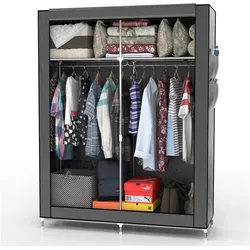 Intirilife, Stoffschrank, Faltschrank (108 x 45 x 170 cm)