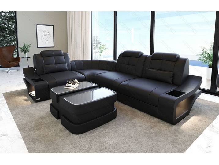 Ecksofa Elena Eleganz L-Form aus Leder