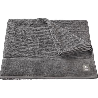 Badetuch MUSTERRING "Solid", grau (anthrazit), B:100cm L:150cm, Frottee, Baumwolle, Handtücher, Badetuch, hautschmeichelnde Airtouch Qualität