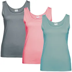 JASMINELLA Tank Top, für Damen, 3er-Pack