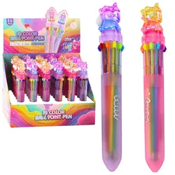 Einhorn Kugelschreiber Multicolor Automatik für Kinder 10 in 1 Mix