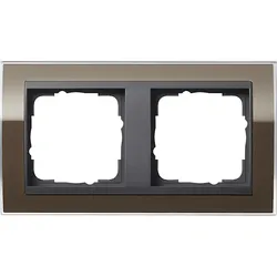 Gira Abdeckrahmen 2fach klar braun 0212768