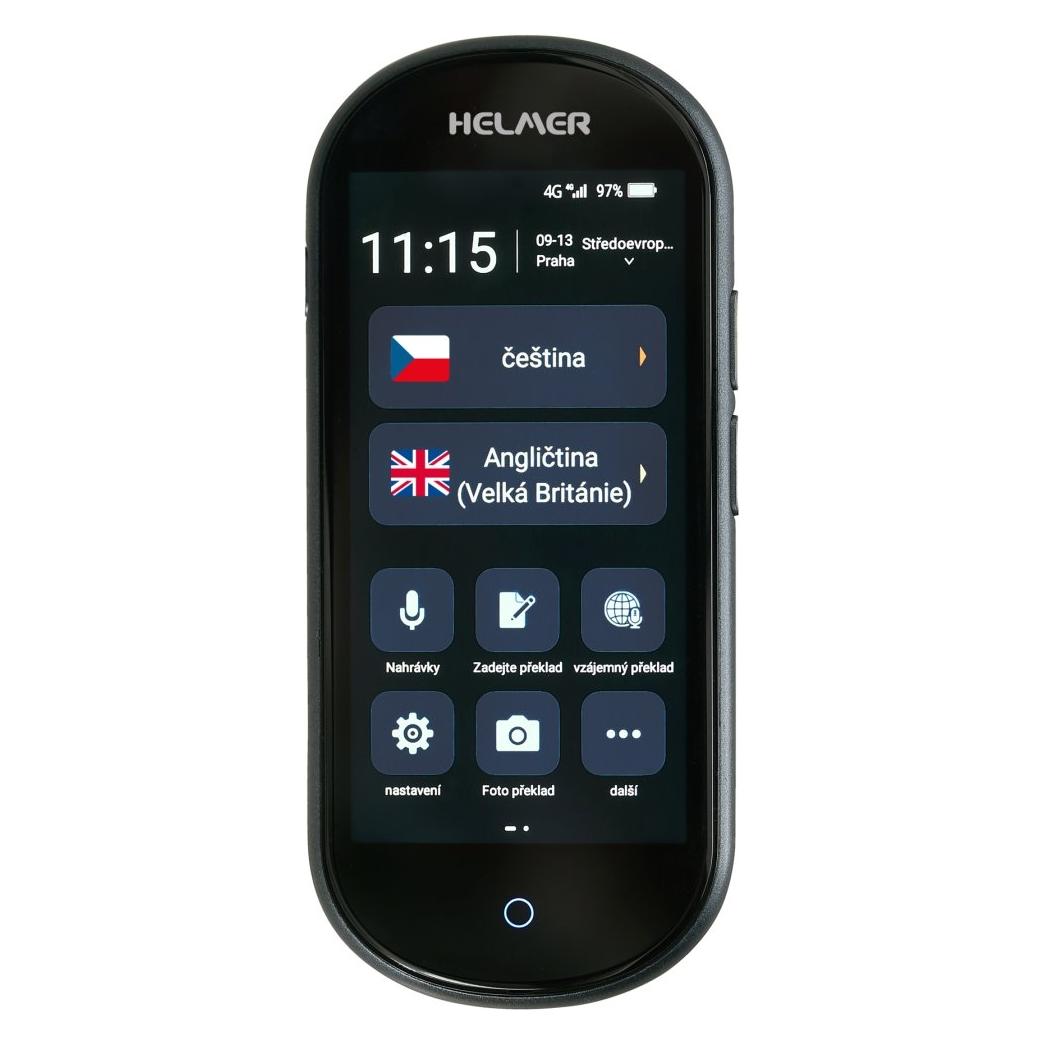 Helmer OTR 212 Smart Voice Translator für Tschechisch, Englisch, Ukrainisch und über 100 Sprachen / 4G (hlmotr212)