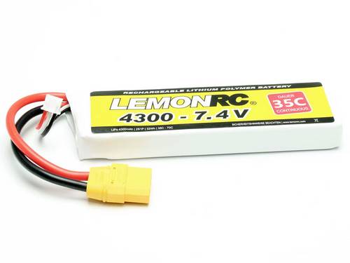 LemonRC Modellbau-Akkupack (LiPo) 7.4V 4300 mAh Zellen-Zahl: 2 35 C Softcase XT90