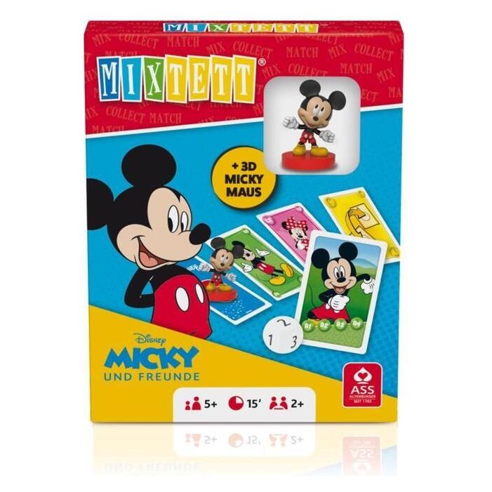 ASS Altenburg 22522241 - Mixtett - Disney Mickey+ Friends, Kartenspiel (DE/FR(IT) + Figur Mickey, ab 5 J. (Deutsch) (22522241)