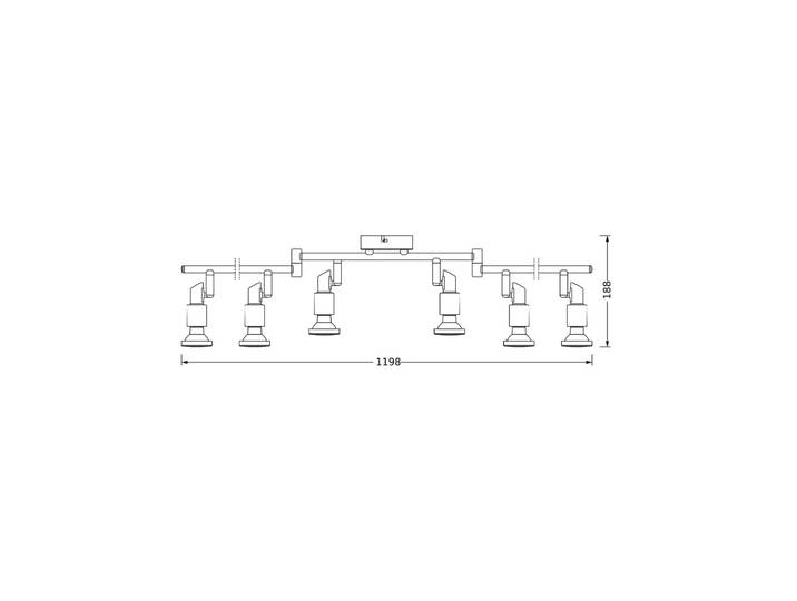 OSRAM Deckenstrahler, silber, Metall 6-flg. GU10-LED 2.700 K, chrom / silber, Aluminium