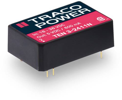 TracoPower TEN 3-4812N DC/DC-Wandler, Print 48 V/DC 12 V/DC 250mA 3W Anzahl Ausgänge: 1 x Inhalt 1St.