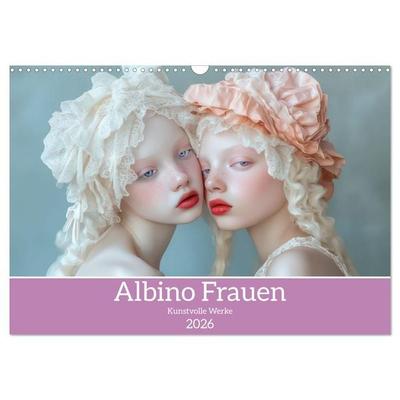 Albino Frauen - Kunstvolle Werke (Wandkalender 2026 DIN A3 quer), CALVENDO Monatskalender