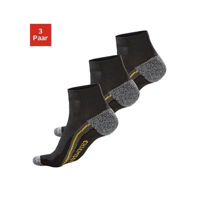 Wandersocken CHIEMSEE "Herren Gepolsterte Laufsocken Kurze Sportsocken Alltag Sport Outdoor", Damen, Gr. 43-46, Sockengröße, schwarz, Materialmix, uni und gemustert, elastisch, Socken, mit Komfortbündchen
