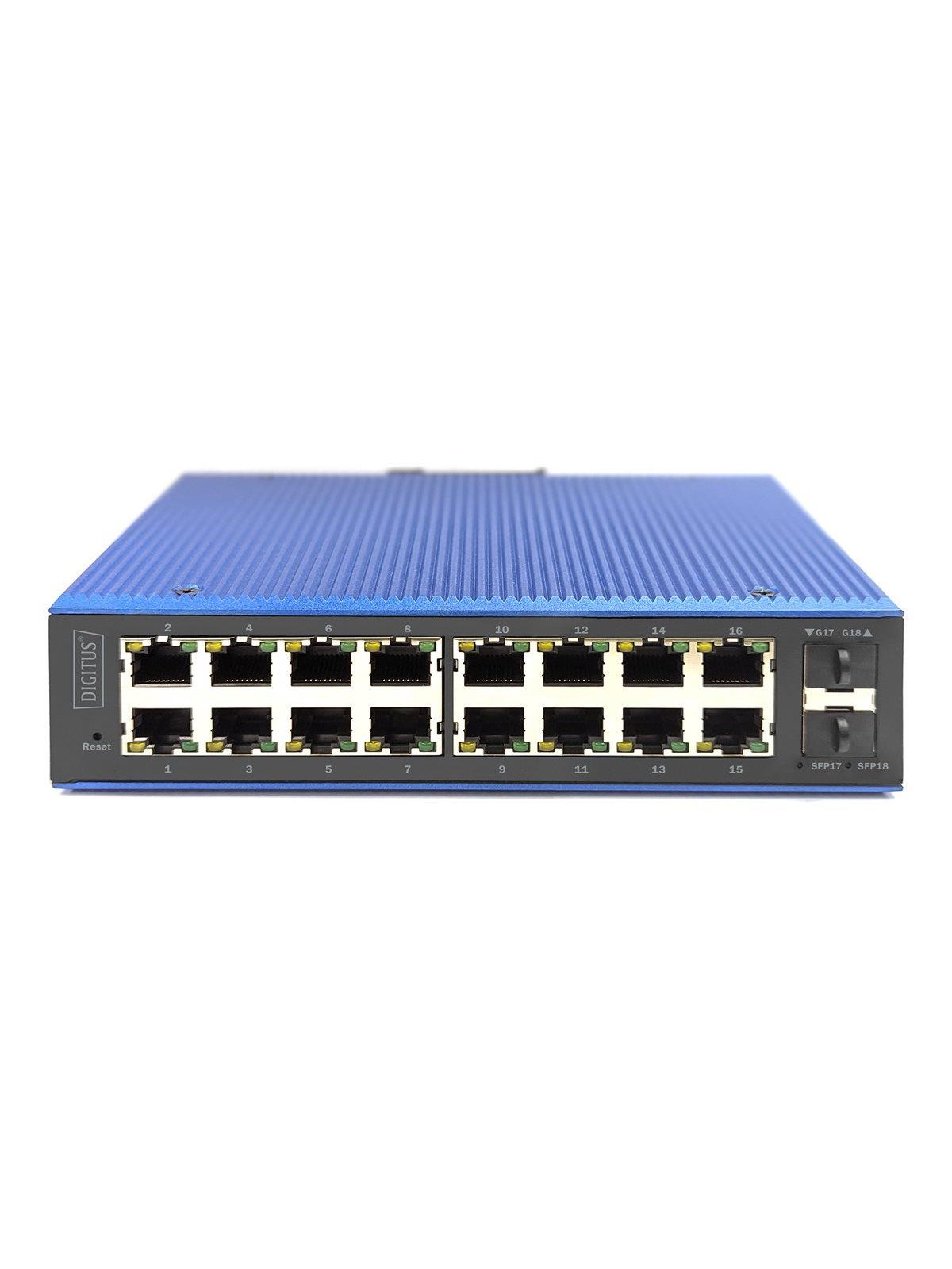 DIGITUS - switch - industrial - 16 ports - Managed