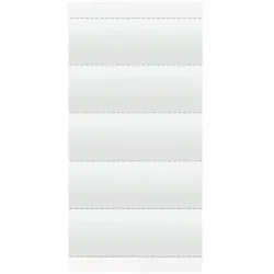 Falken Beschriftungsschilder blanko weiß 100 Stück 60x21mm weiß, 6x2.1 cm