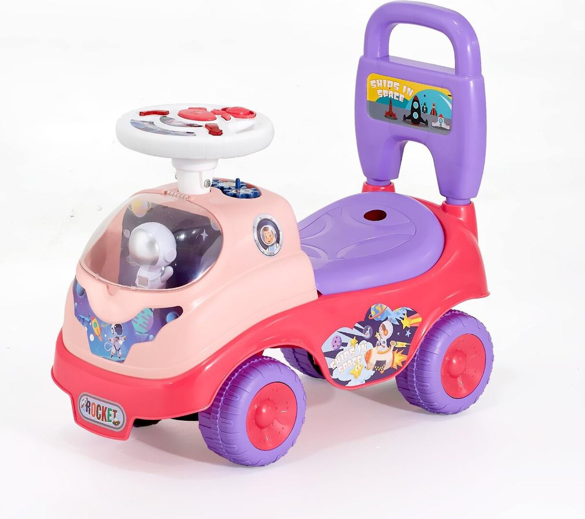 VEVOR Duwauto Ride On loopfiets en buggy voor peuters met claxon en muziek, max. 22 kg