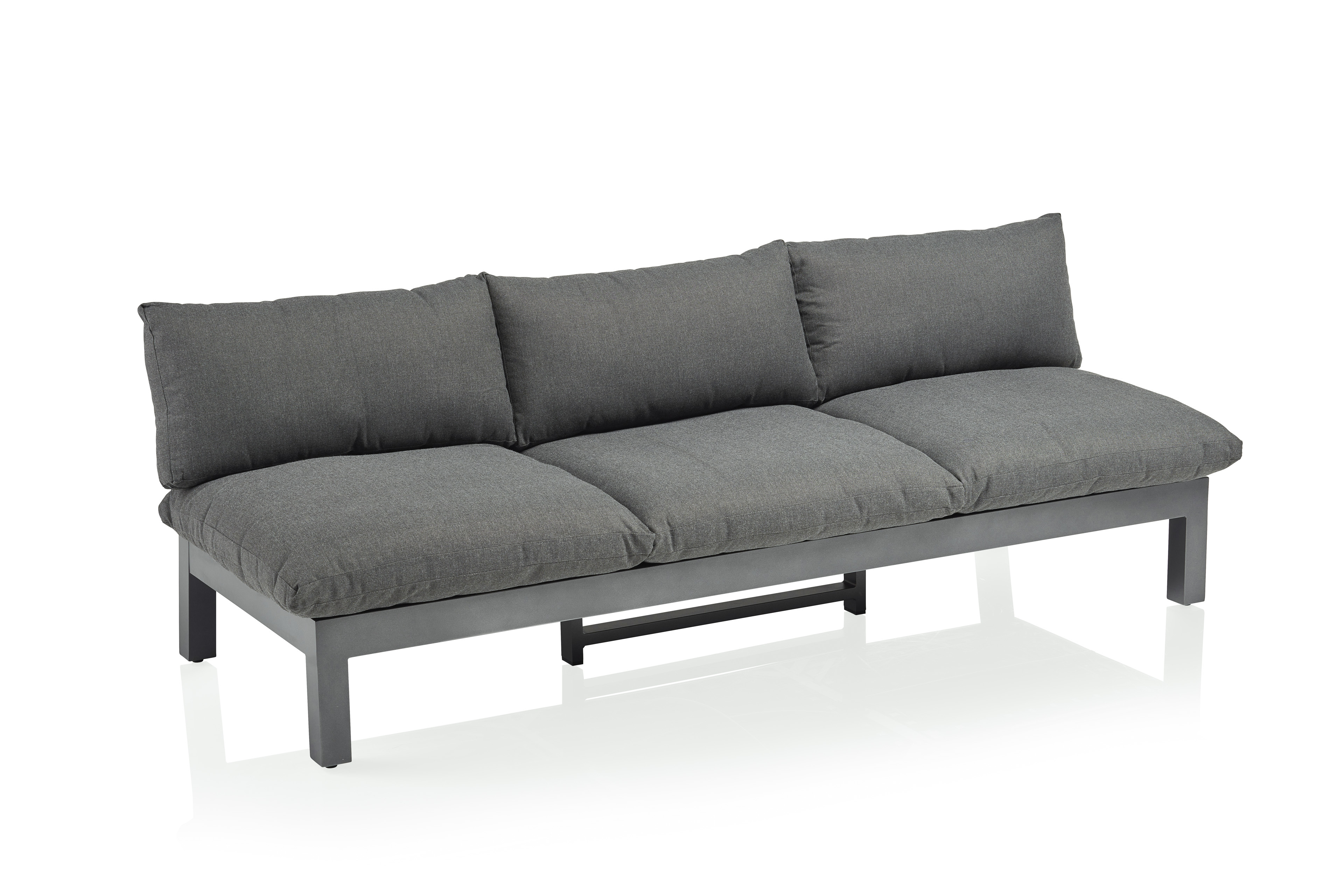 KETTLER Comfort 3-Sitzer/Liege, anthrazit matt/ graphite, Aluminium/ Agora