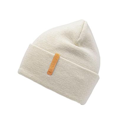 Strickmütze CHILLOUTS "Monty Hat", Damen, beige (creme), Feinstrick, Kunstfaser, unifarben, Mützen Strickmütze, aus Leinen-Baumwollmix mit verstellbarer Passform & natürlichem Look