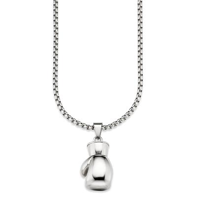 Kette mit Anhänger BRUNO BANANI "Schmuck Geschenk Halskette Box-Handschuh Venezianerkette", silber (edelstahlfarben), Halsketten, Herren, Edelstahl, L: 60