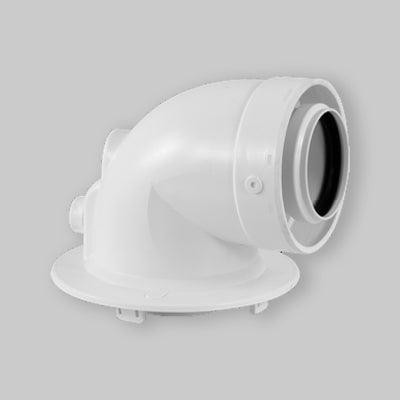 Baxi Boog coaxiaal 90 graden verlaagd voor Luna Classic ketels diameter 60/100 mm