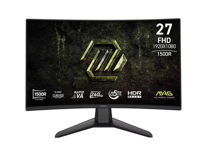 MSI MAG 274CF X24 27 inch Curved FHD Gaming Monitor – Rapid VA, 240 Hz, 0,5 ms, Adaptive-Sync, Zwart