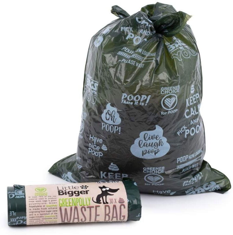 Little&bigger; Bajspåsar Green Polly Med Handtag