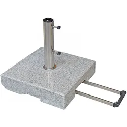 Doppler Trolley-Granit-Schirmsockel mit Rollen,granitgrau,
