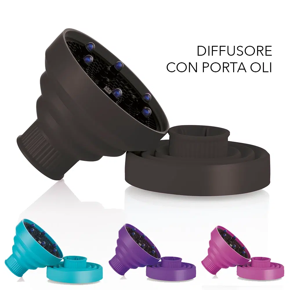 Xanitalia Diffusore Universale in Silicone a 9 Punte – Con Capsula per Oli Essenziali ROSA