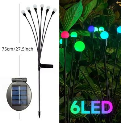 Inspired Finds Solar Firefly Swaying Garden Lights Solar Outdoor LED Decorative Pathway & Patio Lighting (1 4 Pack) 6 Led Rgb 2pcs