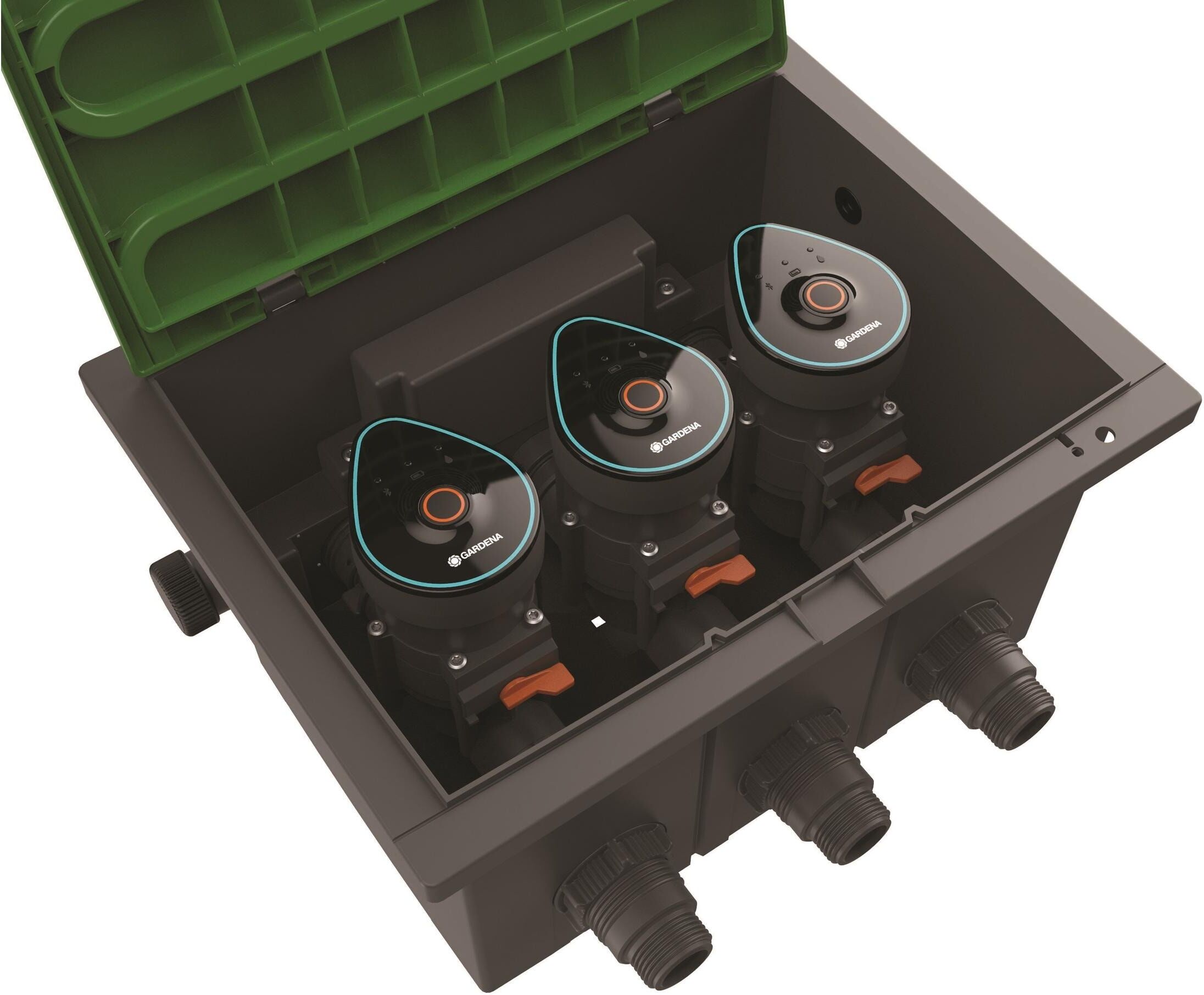 Bewässerungssteuerung GARDENA "9 V Bluetooth Set", schwarz (weiß, neutral), Kunststoff, Bewässerungscomputer, Bewässerungssteuerung weiß, neutral Einheitsgröße