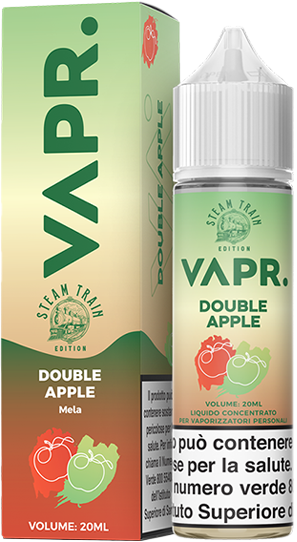 VAPR. Double Apple Steam Train Liquido Shot 20ml Mela Ghiaccio