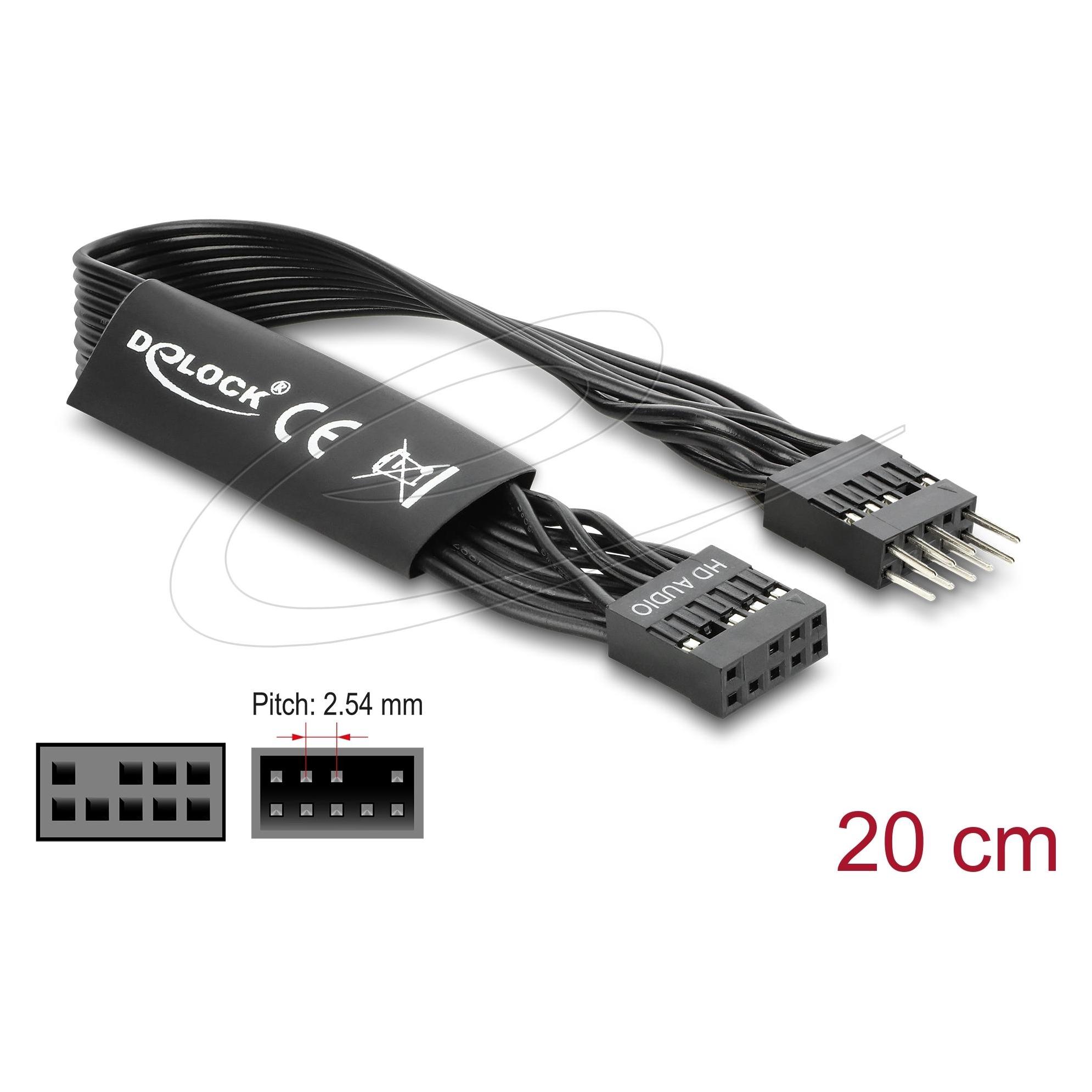 Delock HD Audio Flachbandkabel Mainboard Verlängerungskabel (0.20 m) (86049)