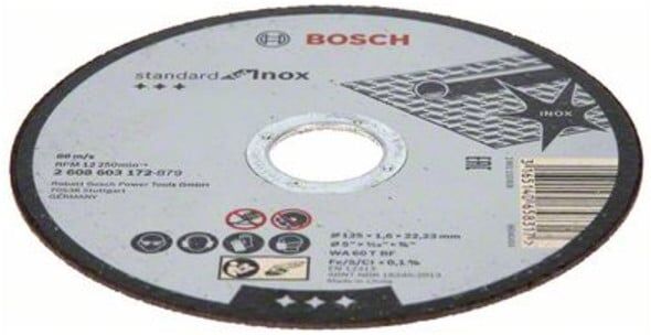 Disque à tronçonner droit BOSCH Standard pour Inox WA 60 T BF (2608603172)