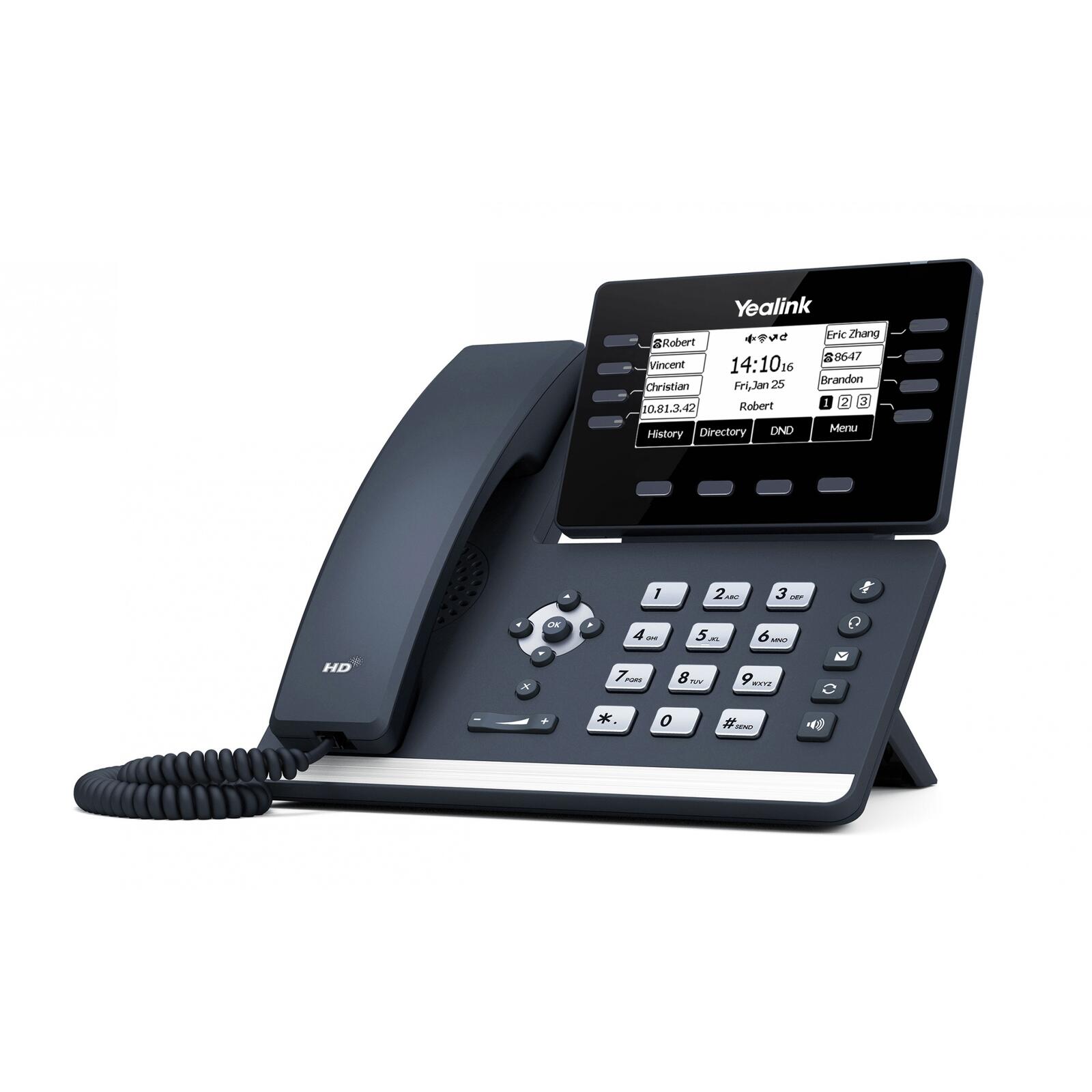 Yealink SIP-T53 - VoIP-Telefon mit Bluetooth-Schnittstelle mit Rufnummernanzeige - Classic Gray 1301086