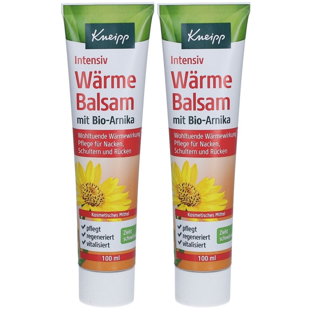 Kneipp Intensiv Wärme Balsam mit Bio-Arnika 2x 2x100 ml