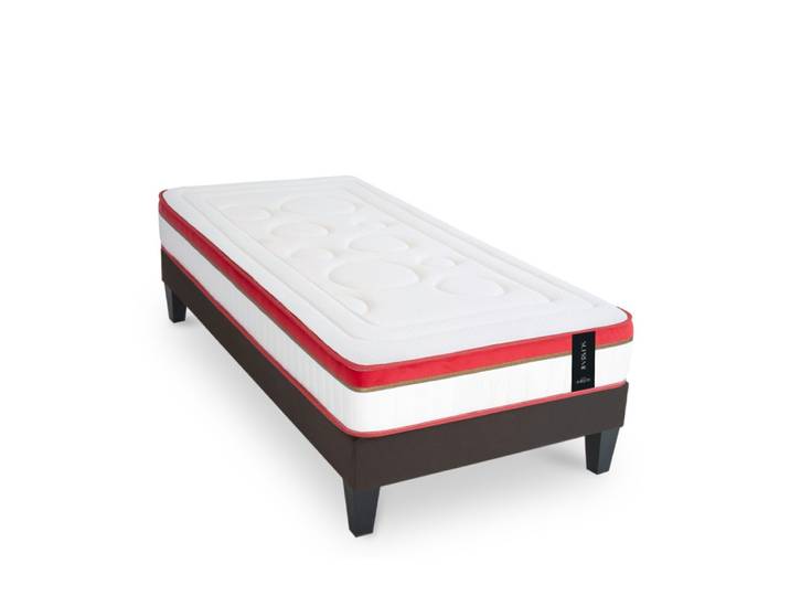 Ensemble matelas mémoire h24 sommier 90x190