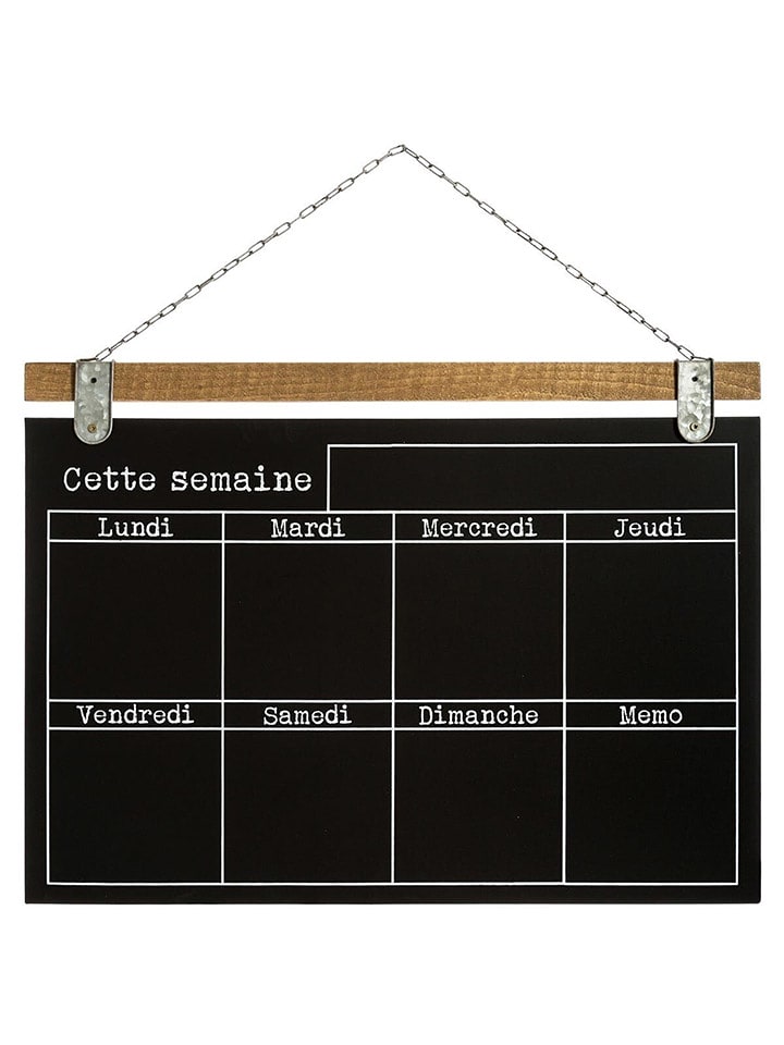 WellHome for Kids Wochenplan-Tafel in Schwarz - (L)50 x (T)69 cm - onesize