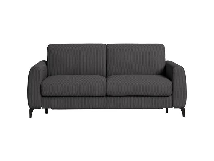 Novel Schlafsofa, Graphit, Metall, 3-Sitzer, 223x88x102 cm, Rücken echt, Kinderzimmer & Jugendzimmer, Jugendmöbel, Jugendsofas