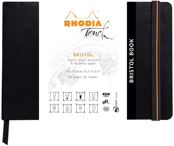 Rhodia Bristol soft A5L 32sh blank 205g