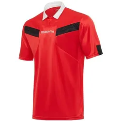 Macron, Herren, Sportshirt, Schiedsrichter-Trikot (XXL), Rot, Schwarz