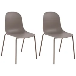 CLP 2er Set Stuhl Hardin   Farbe: taupe