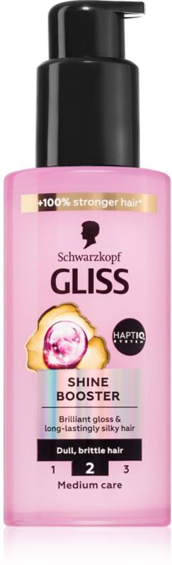 Schwarzkopf Gliss Liquid Silk sérum sans rinçage pour des cheveux plus forts et plus brillants Shine Booster 100 ml