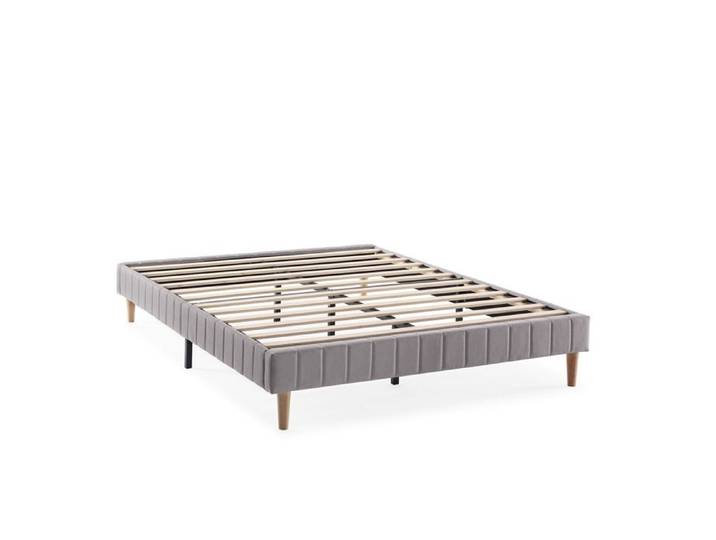 Sommier tapissier tapissier Eris 140x190 cm Gris clair